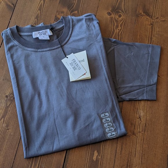 NWT Man's Franco Ziche Charcoal Made in Italy Short Sleeve Tee - XL 432359 - Picture 2 of 15